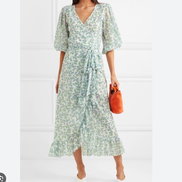 Ganni Tilden Mesh Wrap Dress - Picture 5 of 12